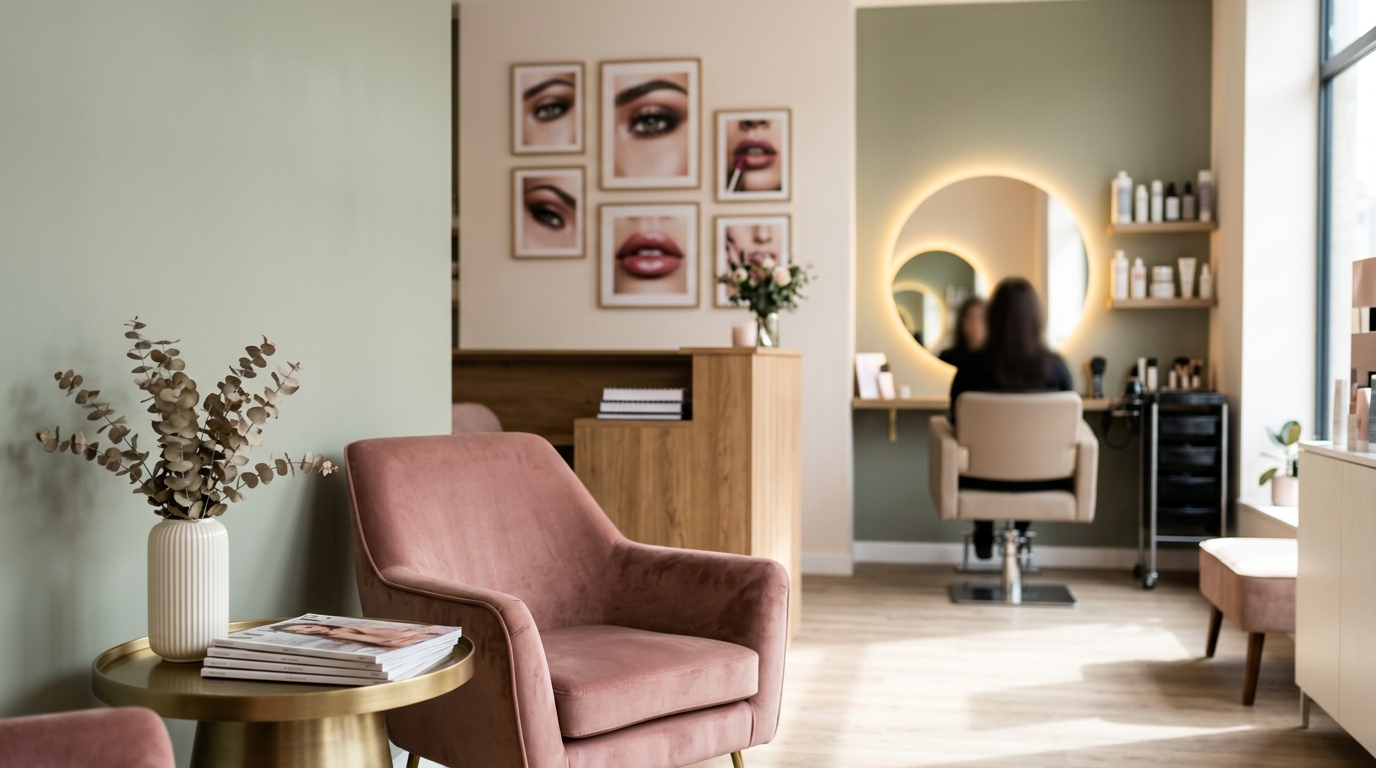 Ambient de salon de înfrumusețare